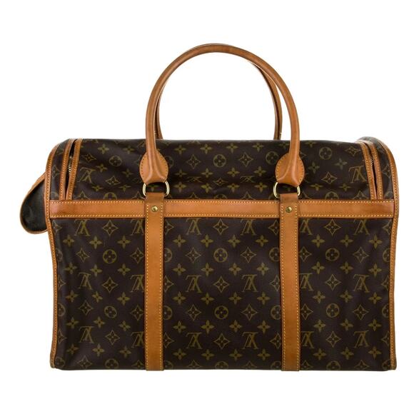 US Based Authentic Louis Vuitton Pet Dog Carrier Bag Monogram Sac Chien - Picture 3 of 17
